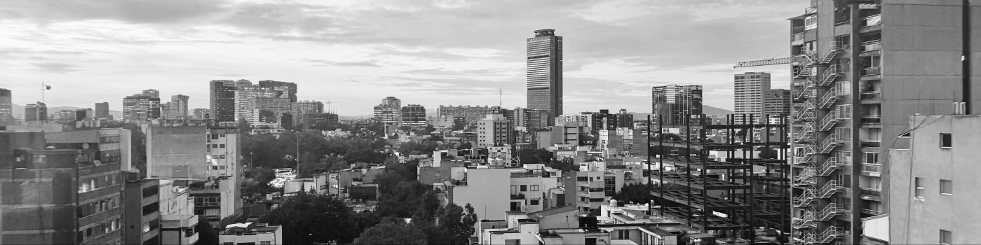 Mexico City skyline showing dense urban development and architectural range